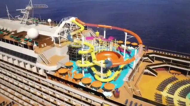 En lo más alto del Carnival Magic encontraremos un parque acuático CRUCEROS CARNIVAL CRUISES CARNAVAL CRUCEROS OFERTA DESCUENTOS